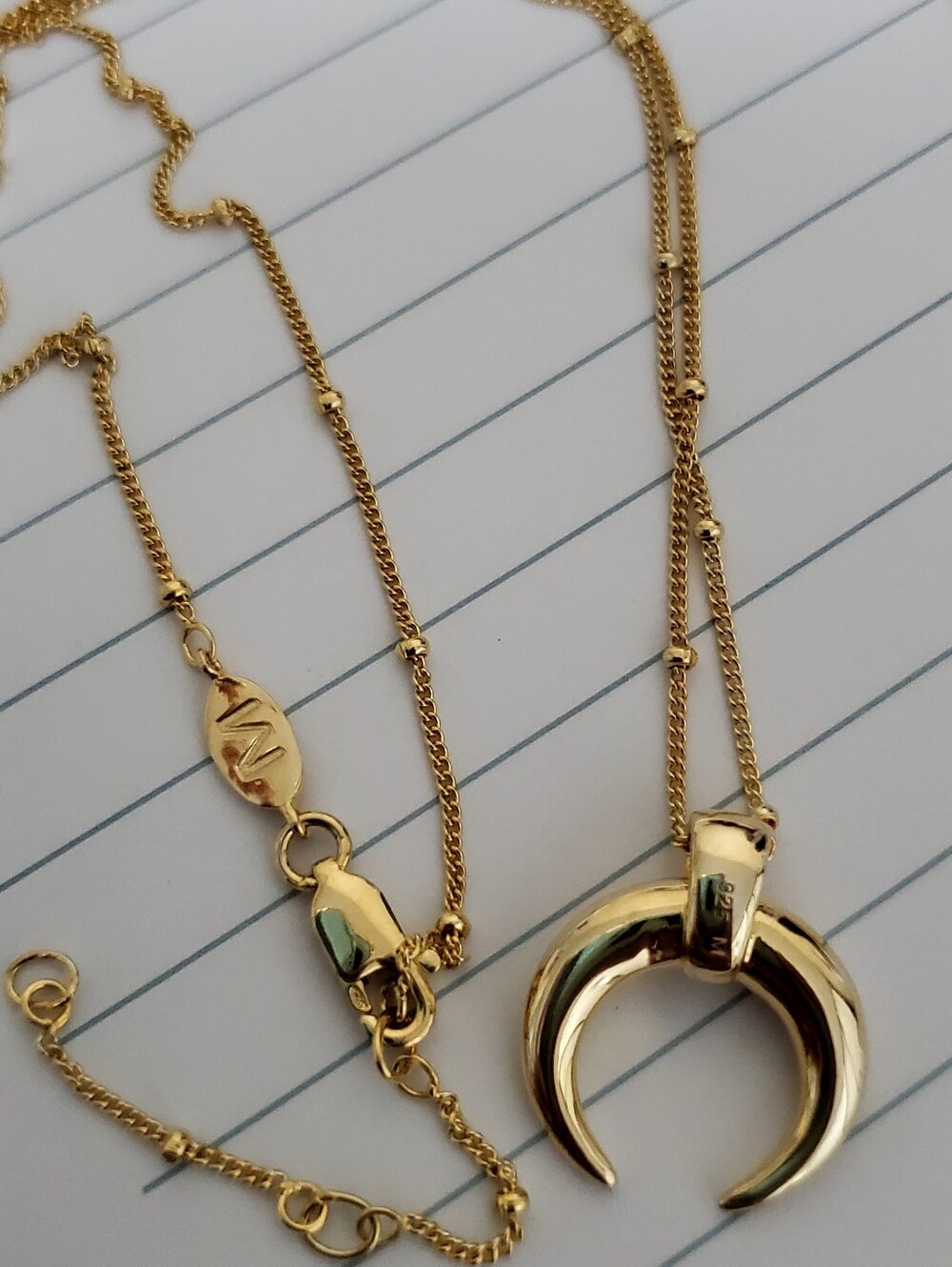 Missoma × Lucy Williams Large Horn Pendant Necklace - Picture 8 of 8